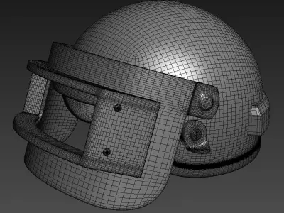 PUBG Level 3 Helmet 3D print ready-2 part 3D print model