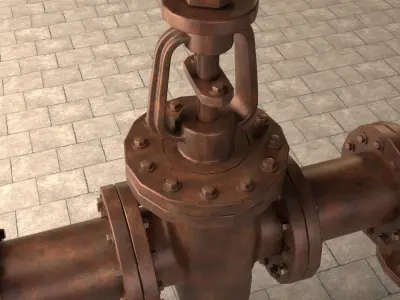 Rusted Pipe Low-poly 3D model