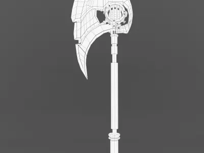 Fire Axe Low-poly 3D model