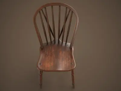 Vintage chair Low-poly 3D model order