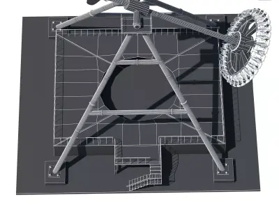 Giant frisbee ride 3D model