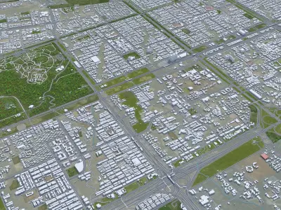 Islamabad Pakistan 50km Low-poly 3D model
