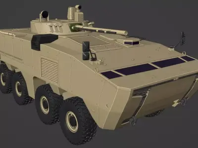 Rabdan 8x8 IFV Low-poly 3D model