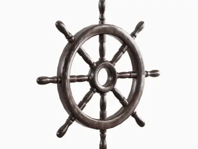 Vessel Wheel 01  Low-poly 3D model
