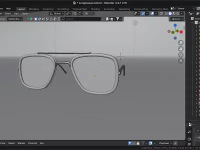 Ironman sunglasses Low-poly 3D model