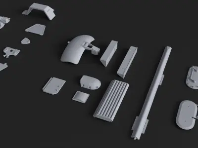 Kitbash Kit - 50 Original Star Wars Parts  3D model