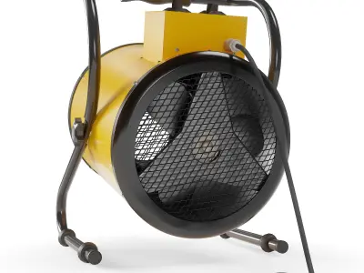 Electric Industrial Space Heater Workshop Warmer Air Heater Low-poly 3D model