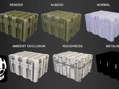 MILITARY CRATE Low-poly 3D model get