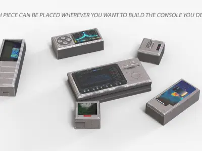 SciFi Multimedia Devices - Modular Components 3D model