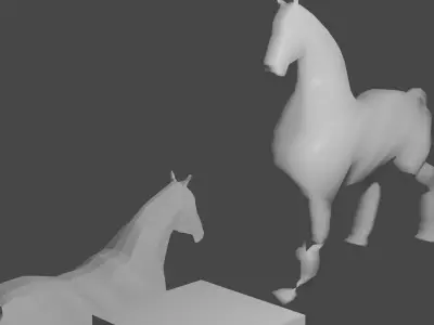 3d modles low poly horse Low-poly 3D model