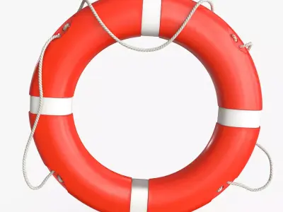 Lifebuoy life preserver Low-poly 3D model