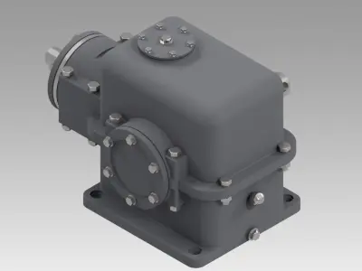 Gearbox single conical 3D model