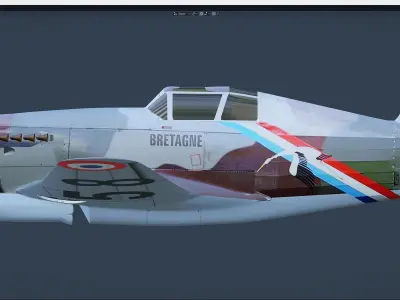 MS 406 aircraft Free 3D model