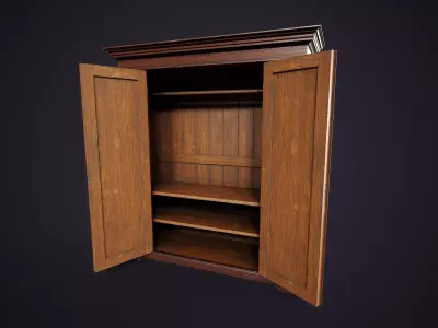Victorian Wardrobe Low-poly 3D model