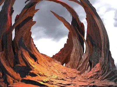 Ancient Raptor Rocks 7 3D model