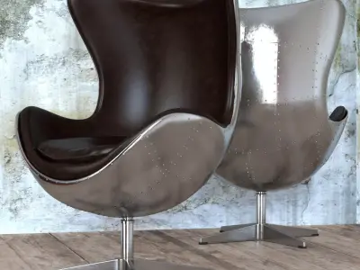 SEAT EGG AVIATOR DESIGNED BY ARNE JACOBSEN 3D model