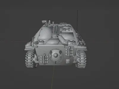 Hetzer Low-poly 3D model