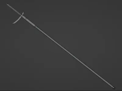 Japanese Yari Spear 2 Low-poly 3D model