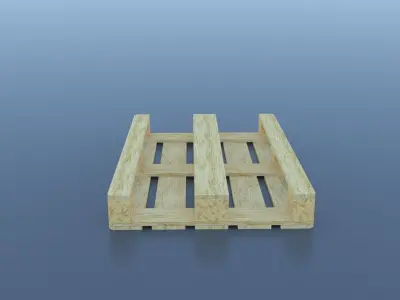 Clean Euro-palette Free low-poly 3D model