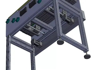 Motor permanent magnet rotor bearing feeding mechanism 3D model