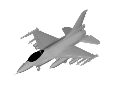 General Dynamics F-16 Fighting Falcon 3D model 2