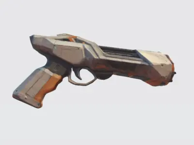 Lowpoly scifi gun Low-poly 3D model