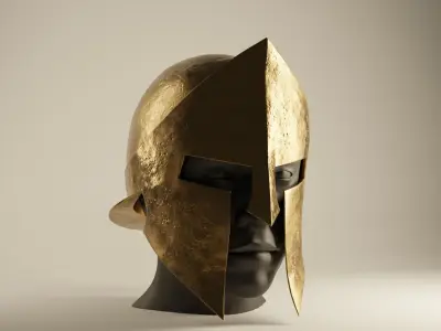 Spartan Helmet Detailed 3D print model