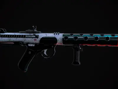 Futuristic Sterling MK4 Low-poly 3D model