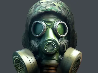 Helmet 3d model military combat Military scifi Low-poly 3D model Low-poly 3D model buy