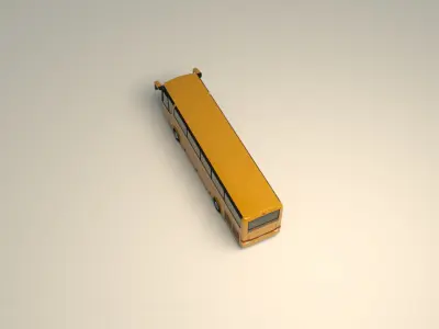 Low Poly Coach Bus 02 Low-poly 3D model