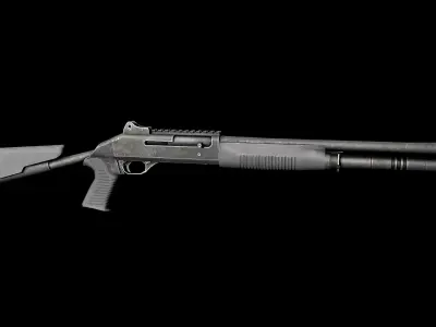 Benelli M4 Low-poly 3D model purchase