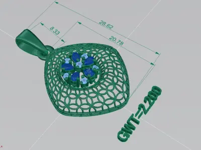 FASION PENDANT 3D model 21