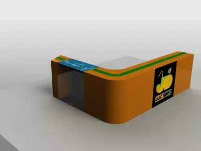 Counter design for snack shop in a mall  3D model
