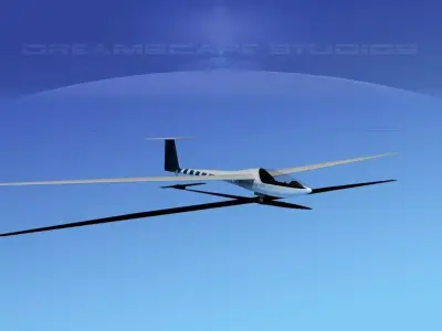 Glaser Dirks DG-200 17 Mtr Sailplane V07 3D model