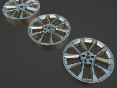 Range Rover 20in Wheels Replica Low-poly 3D model
