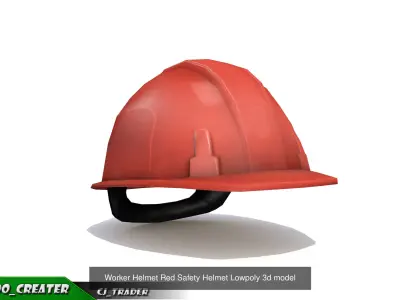 Worker Safety Helmet Collection Lowpoly 3d model 3D Model Pack