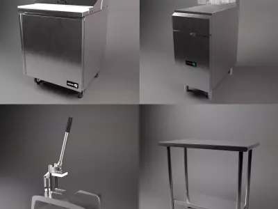 Industrial Kitchen Equipment 3D Model Pack