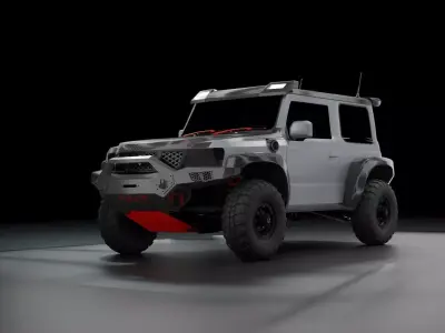 Maruti Suzuki Jimny 4x4 rigged Low-poly 3D model