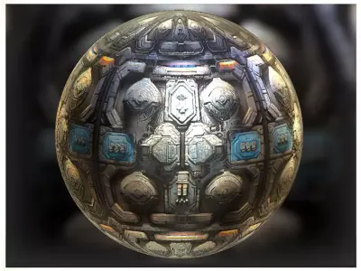 PBR Sci-Fi Seamless Realistic Material SBSAR 4k Texture 034 Texture