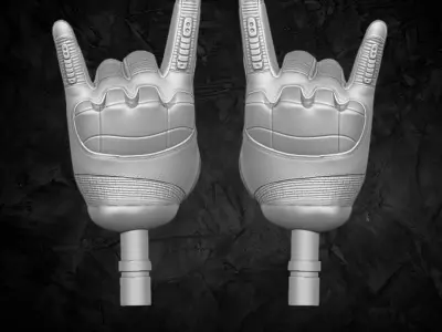 Full Gloves Hands 3D printable files for Action Figures 3D print model