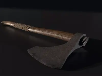 Medieval Axe Low-poly 3D model buy