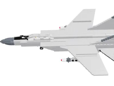MocBricks3D - Lego MIG-31 Foxhound Jet Fighter Aircraft 3D print model