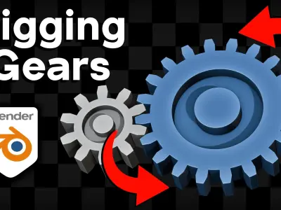 Gear Rigging in Blender Free 3D model