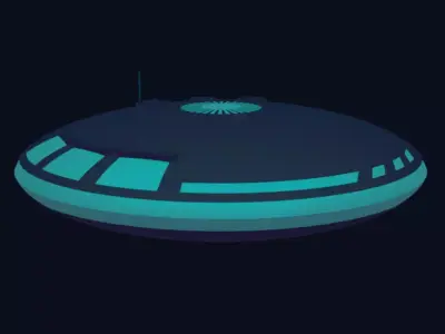 Alien UFO ship Free low-poly 3D model