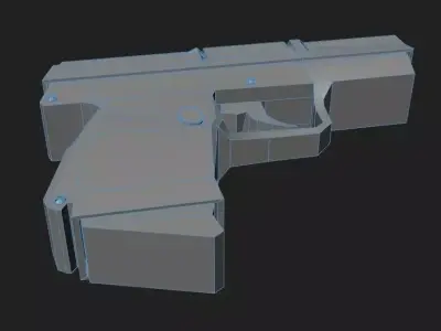 Gun low-poly Low-poly 3D model