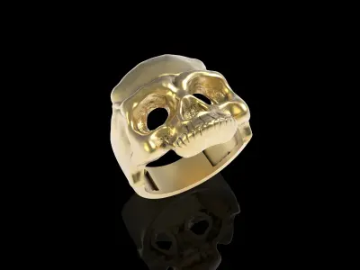 Skull Ring 3D print model 13