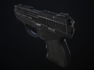 Stalker M906 Pistol - Low Poly Game Ready 3D Model Low-poly 3D model
