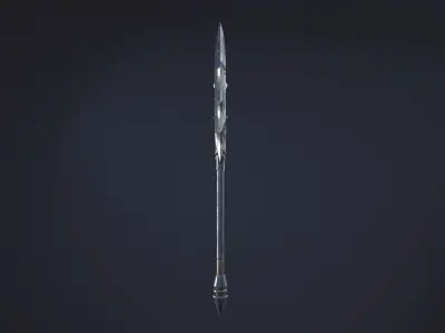 Fantasy Battle Axe Low-poly 3D model buy