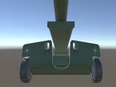 Anti Tank Cannon Low-poly 3D model