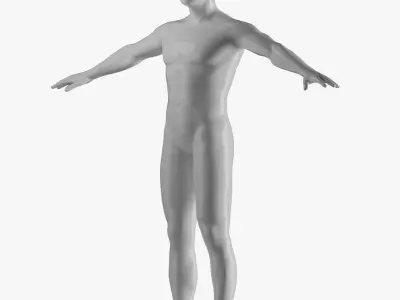 Animated Male Female and Child Mannequin 3D model